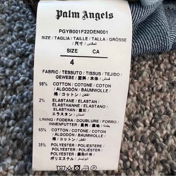 Palm Angels Girls Blue Denim Flared  Jeans 4 #10 - Picture 6 of 9